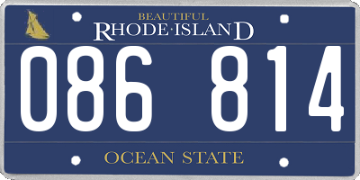 RI license plate 086814