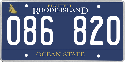 RI license plate 086820