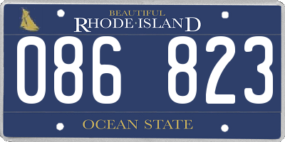 RI license plate 086823