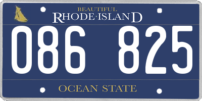 RI license plate 086825