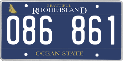 RI license plate 086861