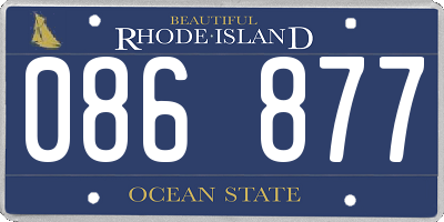 RI license plate 086877