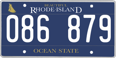 RI license plate 086879