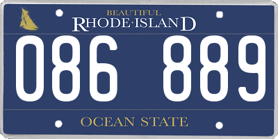 RI license plate 086889