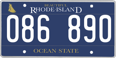 RI license plate 086890