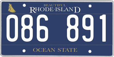 RI license plate 086891