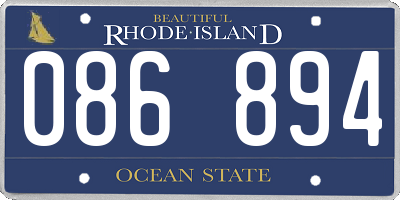 RI license plate 086894