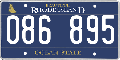 RI license plate 086895