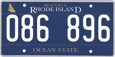 RI license plate 086896