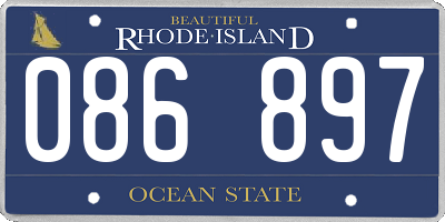 RI license plate 086897