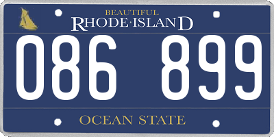 RI license plate 086899