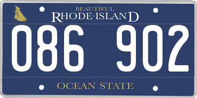 RI license plate 086902