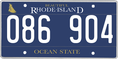 RI license plate 086904