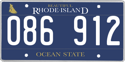 RI license plate 086912