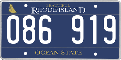 RI license plate 086919