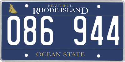RI license plate 086944