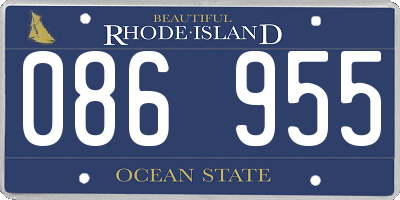 RI license plate 086955