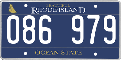 RI license plate 086979