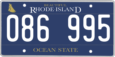 RI license plate 086995