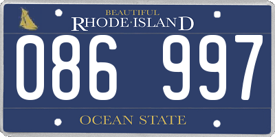 RI license plate 086997