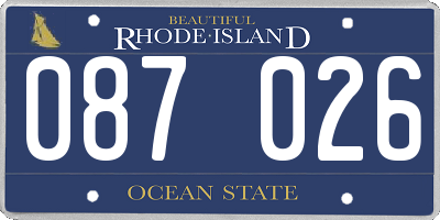 RI license plate 087026