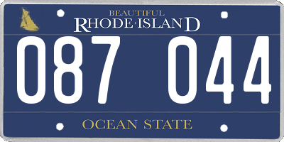RI license plate 087044
