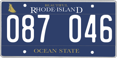 RI license plate 087046