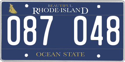 RI license plate 087048