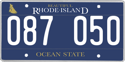 RI license plate 087050