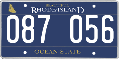 RI license plate 087056