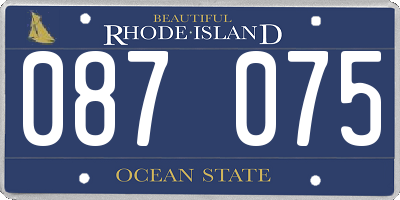 RI license plate 087075