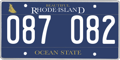 RI license plate 087082