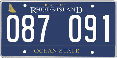 RI license plate 087091