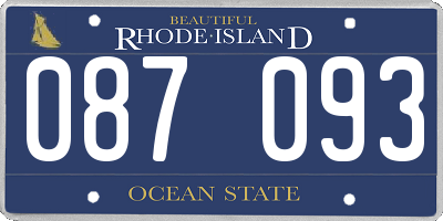 RI license plate 087093