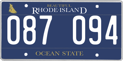 RI license plate 087094