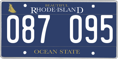 RI license plate 087095