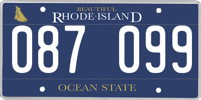 RI license plate 087099