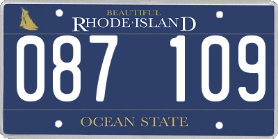 RI license plate 087109