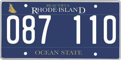 RI license plate 087110