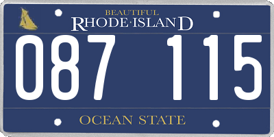 RI license plate 087115