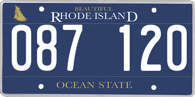 RI license plate 087120
