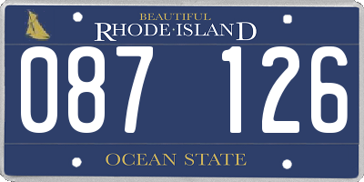 RI license plate 087126