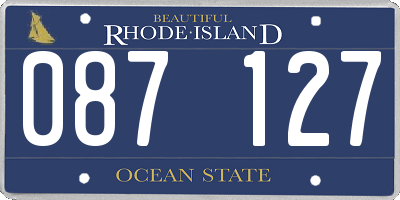 RI license plate 087127
