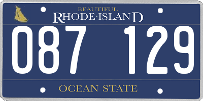 RI license plate 087129
