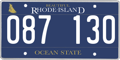 RI license plate 087130