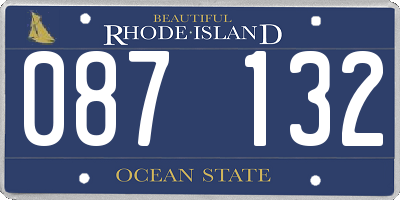 RI license plate 087132