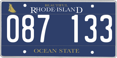 RI license plate 087133