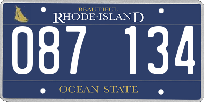 RI license plate 087134
