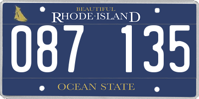 RI license plate 087135