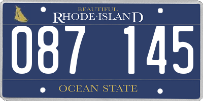RI license plate 087145
